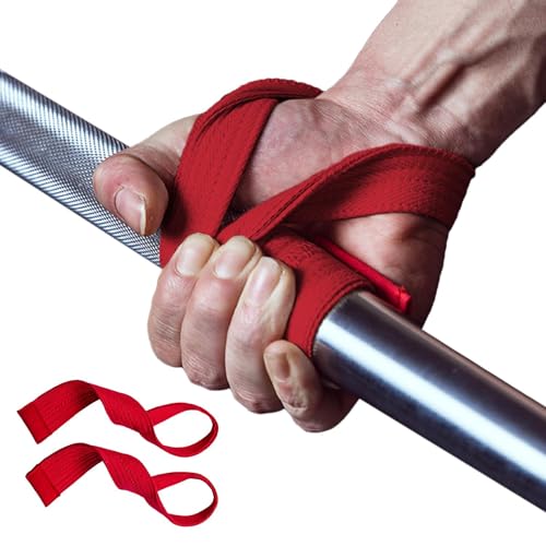 Gym Lifting Grip Strap | 1 Paar rutschfeste Handgelenkbänder für Gewichtheben | Heavy Duty Bar Wraps Bodybuilding-Ausrüstung für Hanteln und Klimmzüge von Generisch