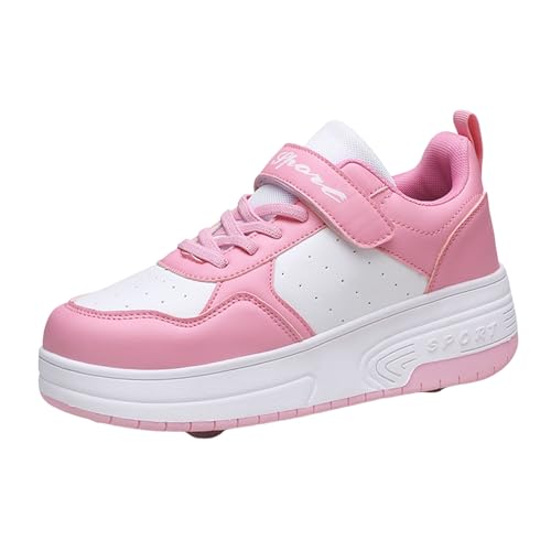 Hallenschuhe Kinder Klettverschluss Tennis Schuhe Kinder Kinder Sneaker Mädchen Sportschuhe 35 Mädchen Sportschuhe Hallenturnschuhe Kinder Mädchen Rosa，30 von Generisch