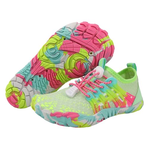 Hallenschuhe Mädchen Sportschuhe Kinder Mode Sport Laufschuhe Mit Sohle Luftpolster Kinderschuhe Jogging rutschfest Turnschuhe Komfortabel Trainingsschuhe Freizeit Schuhe Grün 34 von Generisch