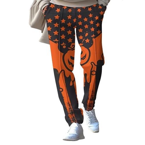 Halloween Kostüm Baggy Jogginghose Herren Sporthose Sport Hose Lang Freizeithose Bodybuilding Laufhose Trainingshose Herrenhosen Bequem Leichte Bodybuilder Baumwolle Gym von Generisch