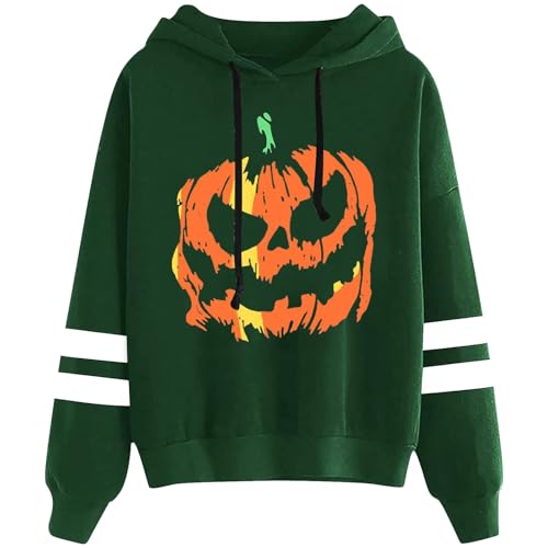 Halloween Pullover Hoodie Sweatjacke Damen Jacke Sweatshirtjacke Hoody KapuzenFür Sommer Fleecejacke Mit Kapuze Große Größen Kapuzenjacke Trainingsjacke Jogging von Generisch