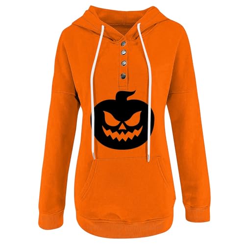 Halloween Pullover Hoodie Sweatjacke Damen Trainingsjacke Kapuzenjacke Cropped Jacken KapuzenMit Kapuze Oversize Sweatshirtjacke Für Fleecejacke Jacke von Generisch