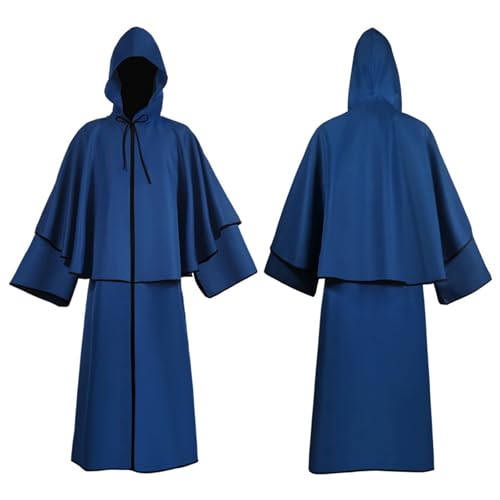 Halloween kostüm Damen, Mittelalter Kostüm Damen Vampir - Umhang Rotkäppchen Halloweenkostüme Caped Halloween Erwachsene Cloak Mit Kapuze, Aus Canvas Baumwolle, Verkleidung Herren von Generisch