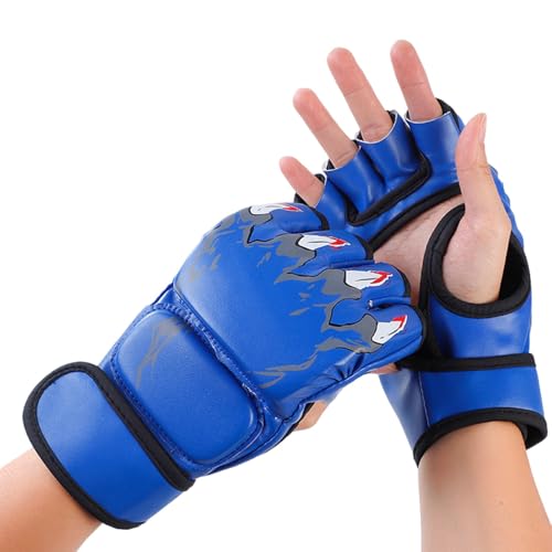 Handschuhe Boxen,Boxhandschuhe Damen - Grappling-Sparring-Handschuhe,Halbfinger-Handgelenkstütze mit verstellbaren Handschuhen für Kickboxen, Käfigkämpfe und Boxsack-Training von Generisch