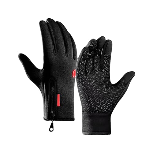 Handschuhe Herren, Fahrradhandschuhe Herren Warme Motorradhandschuhe Winddicht Winterhandschuhe mit Touchfunktion Reithandschuhe Unisex Winter Thermohandschuhe Rutschfest Sandhandschuhe Laufhandschuhe von Generisch