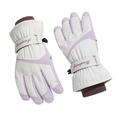 Handschuhe Winter Skihandschuhe Damen Winter Outdoor Radfahren Fahren Touchscreen Handschuhe Einmalhandschuhe Stück M (White, One Size) von Generisch