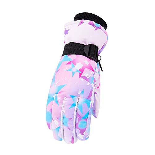 Handschuhe für Damen und Herren, Winter, Ski-Handschuhe, warm, Plüsch, warm, warm, niedlich, Damen-Fäustlinge (Größe A, Einheitsgröße) von Generisch