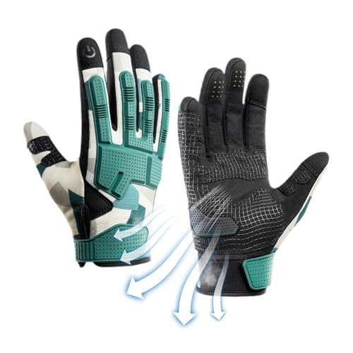 Handschuhe für Herren zum Radfahren, 1 Paar Anti-Rutsch-Handschuhe, Frühlings-Fahrradhandschuhe, Outdoor-Sport, Laufen, Motorrad, Touchscreen-Handschuhe, rutschfeste Vollfinger-Handschuhe von Generisch