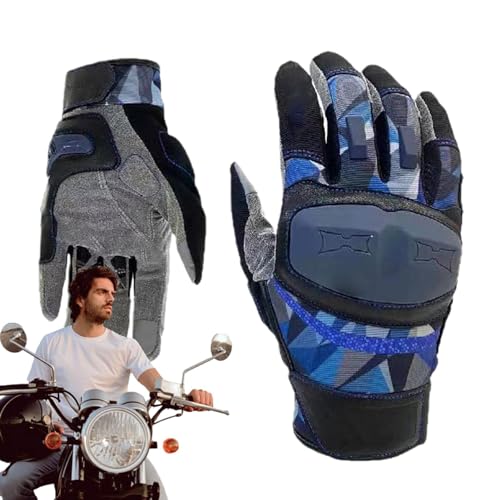 Handschuhe für Motorrad - Rennmotorradhandschuhe | Vollfinger Fahrradhandschuhe Motocross Handschuhe, rutschfeste Reithandschuhe mit Touchscreen für Laufen Radfahren von Generisch