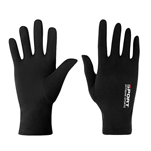 Handschuhe & FäUstlinge FüR Damen Handschuh Herren Ski Fäustlinge Winter warm halten verdickte Winddichte wasserdichte Outdoor Reitsport Fäustlinge Halloween KostüM FüR Paare Samt (Black, One Size) von Generisch