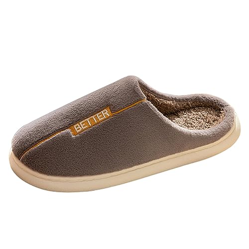 Hausschuhe Damen Herren Bequeme Komfort Rutschfester Pantoffeln Drinnen Und Draußen Slippers Weicher Schlappen Frauen Slipper Unisex Hausschuh Retro Filzpantoffeln Baumwolle Warme Puschen von Generisch