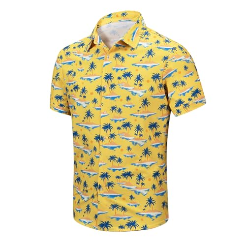 Hawaiihemd Kurzarm Männer Baumwolle Hawaii Hemd Strand Party Sommerhemd Bügelfrei Freizeithemden 90er Jahre Outfit Herren Hemden Oversized Funky Shirt Lässig Unisex Surf Für Urlaub Hawaiian von Generisch