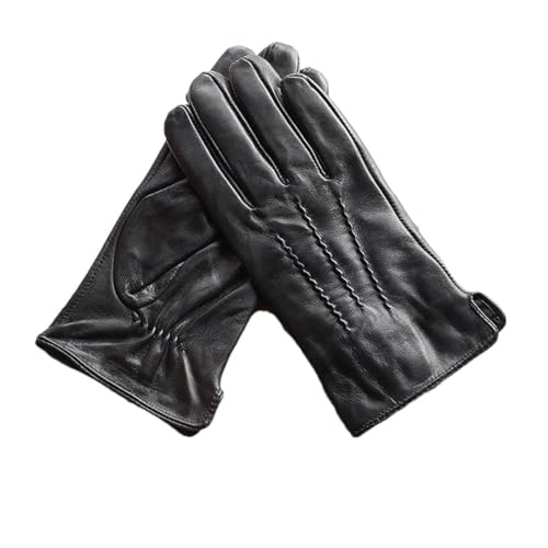 Herren-Lederhandschuhe, einlagig, ungefüttert, dünn, Outdoor-Motorrad-Reithandschuhe, Rayon-Futter1 10 von Generisch