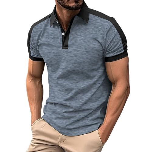 Herren Polo Shirt Kurzarm Schnelltrocknend Atmungsaktiv Golf Sport Poloshirt Slim Fit Funktionshemd Kleidung Tennis Breathable Quick-Drying Short Sleeve T-Shirts von Generisch