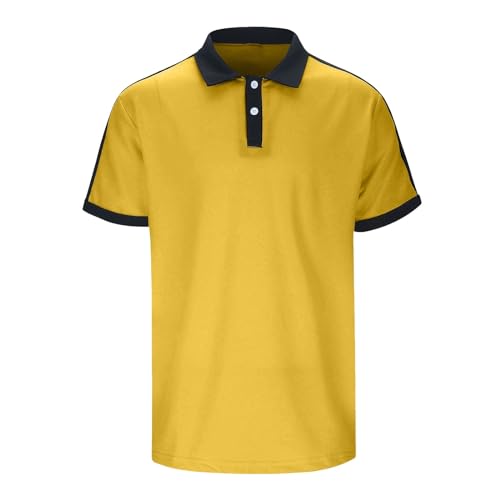 Herren Polo Shirt Kurzarm Schnelltrocknend Atmungsaktiv Golf Sport Poloshirt Slim Fit Funktionshemd Kleidung Tennis Sommer Freizeit Men's Quick-Drying T-Shirts Golfbekleidung von Generisch