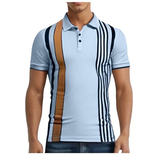 Herren Poloshirt Schnelltrocknend Atmungsaktiv Funktionshemd Golf Sport Polo Shirt Slim Fit Wander Tshirt Kurzarm Kleidung Funktionsshirt Mit Brusttasche Short Sleeve Regular Summer Breathable von Generisch