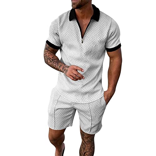 Herren Sommer Outfit,Herren-Trainingsanzug Poloshirt und Shorts 2-teilig - Sommer-Outfits Sportbekleidung Sweatsuits Business Polo Hemd jogging Set Kurzarm T-Shirts Kurze Freizeitanzug Jogginganzüge Herren Sommer Outfit,Herren-Trainingsanzug Poloshirt und Shorts 2-teilig - Sommer-Outfits Sportbekleidung Sweatsuits Business Polo Hemd jogging Set Kurzarm T-Shirts Kurze Freizeitanzug Jogginganzüge von Generisch