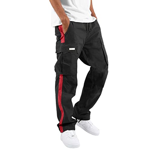 Hose Herren, Cargo Hosen Männer Mit Taschen Jogginghose - Sporthose Freizeithose Sommerhose Baggy Herrenhosen Lang Wanderhose Outdoorhose Baumwolle Chino Hose von Generisch