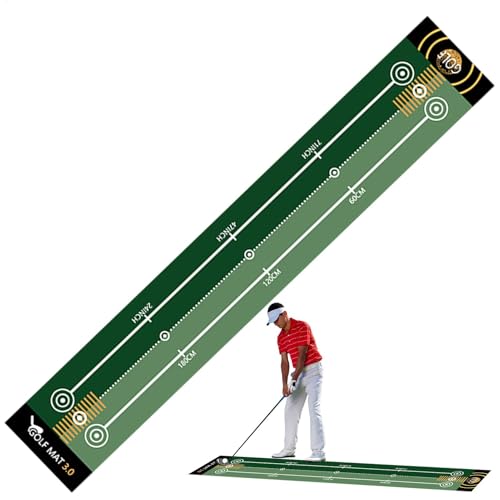 Indoor-Putting-Matte,Übungs-Putting-Matte - Tragbare Golf-Trainingsmatte | Putting-Übungsmatte, Golf-Trainingsausrüstung, Indoor-Golf-Putting-Green mit Rutschfester Unterseite für Männer und Frauen von Generisch