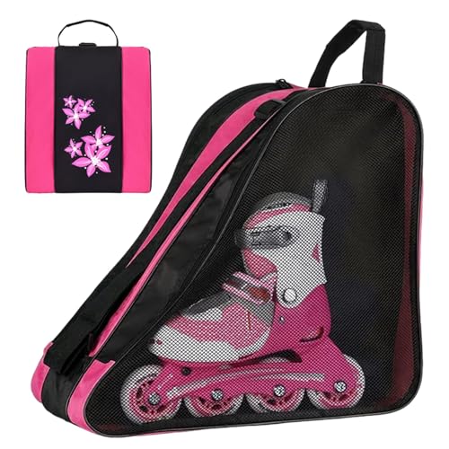 Inline-Skates-Tasche, Tragetasche Für Inline-Schlittschuhe Mit Griff | Tasche Für Skating-Schuhe Mit Großem Fassungsvermögen Und DREI Fächern Für Park, Skigebiet, Trainingsgelände von Generisch