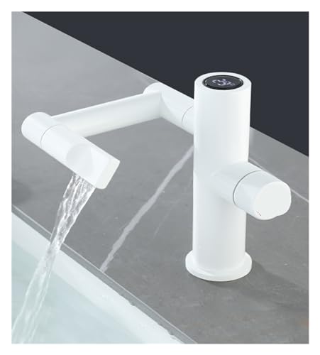 Intelligentes LED-Wasserfall-Wasserfall-Wasserfall-Waschbecken, Badezimmer, Warm- und Kaltwasserhahn von Generisch