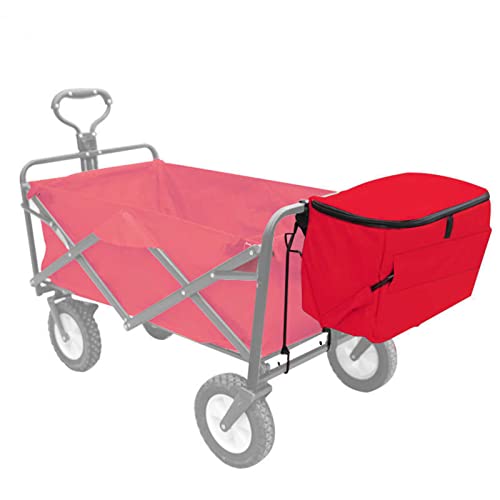 Isolierte Lunchtasche, Trolley, 15 l, faltbar, Push-Pull-Wagen, Kühltasche für Tiefkühlkost, Camping, Grillen, faltbare Kühltasche und Zubehör für Wagen von Generisch