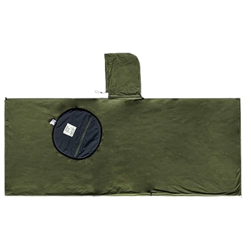 Isolierter Poncho, Überlebensponcho - Fleece Camp Poncho Schlafsack - Winddichter Camp-Schlafsack-Umhang, Mehrzweck-Camp-Poncho-Schlafsack für Rucksacktouren, Wanderungen im Freien von Generisch