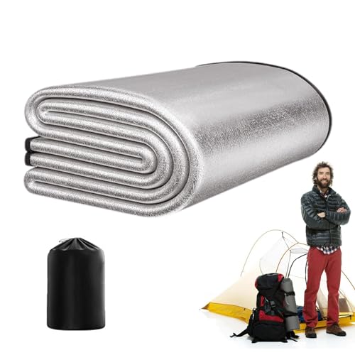 Isomatte Camping,Campingmatten zum Schlafen | wasserdichte Picknickmatte aus Aluminiumfolie - Klappbare Mattenpolster, Camping-Isomatten, Outdoor-Thermomatte für Wandercamping von Generisch