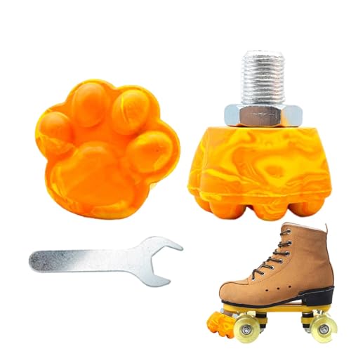 Jam Plugs für Rollschuhe, 2 x Gummi-Quad-Skates mit Schraubenschlüssel, verstellbare Bremsklotz-Stopper, Rollschuh-Zubehör für zweireihiges Rollschuhlaufen von Generisch