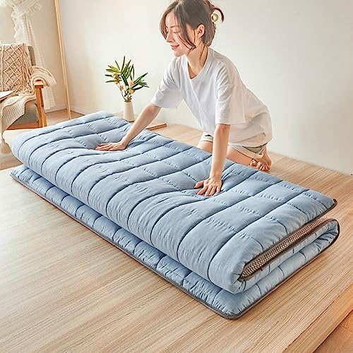 Japanische Bodenmatratze, Futon, faltbar, rutschfest, Schlafmatte für Boden, aufrollbares Bett, faltbar, minimalistisch, Shiki, Futon, Campingmatratze von Generisch