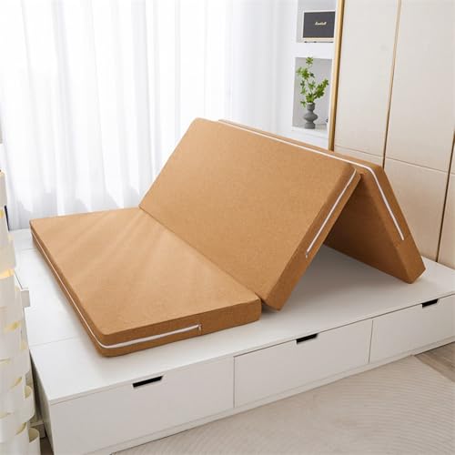 Japanische Futon-Matratze, faltbar, Tatami-Matte, Bodenbett, Orange, 61 x 119,4 x 6,1 cm, verstaubare Schlafunterlage für Schlafzimmer, Büro, multifunktionale Schlafmatte von Generisch