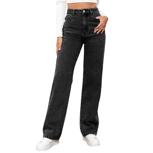 Jeans Weites Bein Damen Breite Baggy Mädchen 164 Wide Leg Outfit Curvy Sommerjeans Sommer Jeanshosen Hüftjeans Mode Schlaghosen Hose Hellblaue Jeanshose Lockere Mom Cargohose Hosen Schwarz M Jeans Weites Bein Damen Breite Baggy Mädchen 164 Wide Leg Outfit Curvy Sommerjeans Sommer Jeanshosen Hüftjeans Mode Schlaghosen Hose Hellblaue Jeanshose Lockere Mom Cargohose Hosen Schwarz M von Generisch