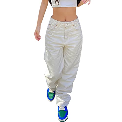 Jeanshosen Damen Sommer Jeans Baggy Wide Leg Jeanshose Mode Curvy Sommerjeans Hellblaue Boyfriend Cargohose Hose Lockere Relaxed Hüftjeans Flared Schlaghosen Coole Mom Outfit Hosen Beige L Jeanshosen Damen Sommer Jeans Baggy Wide Leg Jeanshose Mode Curvy Sommerjeans Hellblaue Boyfriend Cargohose Hose Lockere Relaxed Hüftjeans Flared Schlaghosen Coole Mom Outfit Hosen Beige L von Generisch