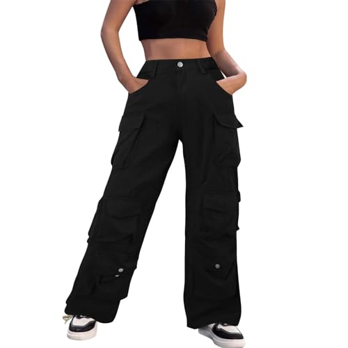 Jogger Pants Damen, Hosen Baggy, Sporthose Damen Lang Baggy Jogginghose Yoga Hose Pants Bequeme Für Flugzeug Sport Hosen Coole Open Leg Jogger Weites Bein Mädchen Weit Y2k Weite Yogahose von Generisch