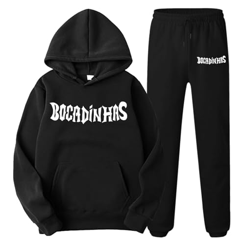 Jogginganzug Herren Baumwolle, Sportanzug Herren Jogginghose Tracksuit - Set Sport Hausanzug Oversized Kapuzenpullover Baumwolle Y2k Langarm Jogging Anzug Sweatshirt Für Freizeit von Generisch