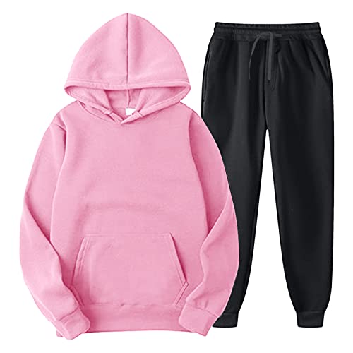 Jogginganzug Herren Set, Jogginganzug Herren Freizeitanzug Sport Anzug - Set Streetwear 2-Teilig Y2k Baumwolle Oversized Streatwear Mit Taschen Trainingsjacke Sweat Suit Hoodie Hose Premium Loose-Fit von Generisch