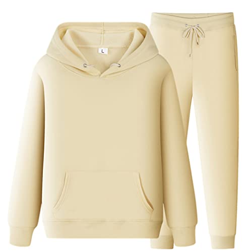 Jogginganzug Herren Set Leicht Sportanzug Herren Atmungsaktive Dünne Fitness Jogging Herren Outfit Komplett Set Große Größen Kapuzenpulli mit Kapuze Herren Locker Sportanzug Herren Beige,S Jogginganzug Herren Set Leicht Sportanzug Herren Atmungsaktive Dünne Fitness Jogging Herren Outfit Komplett Set Große Größen Kapuzenpulli mit Kapuze Herren Locker Sportanzug Herren Beige,S von Generisch