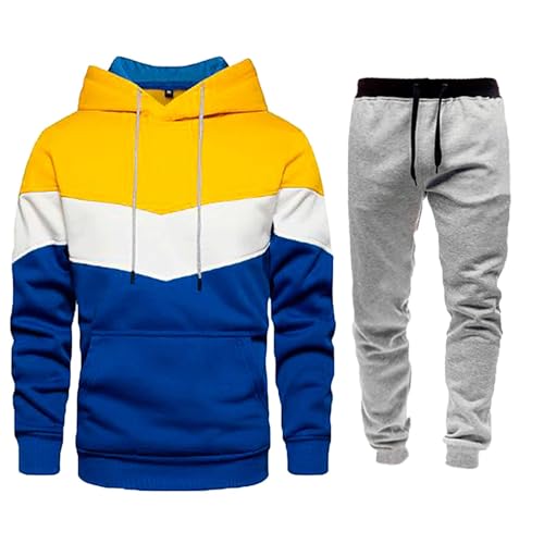 Jogginganzug Herren Set Sportkleidung Mann Jogging Hoody Trainingsanzug Komplett Sport Outfit Sommer Gemütliche Traningsanzuganzug Sportanzug Overall Anzug von Generisch