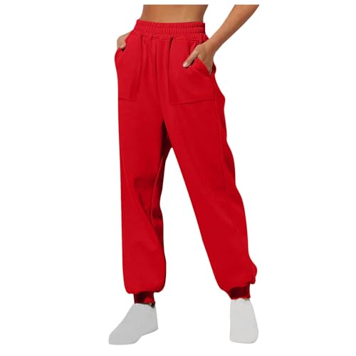 Jogginghose Baggy, Jogginghose Damen Lang Sweatpants - Joggpants Bequeme Sweathose Lockere Track Pants Outdoorhose Baggy Sporthose Trekkinghose Sportlich Freizeit Reise von Generisch