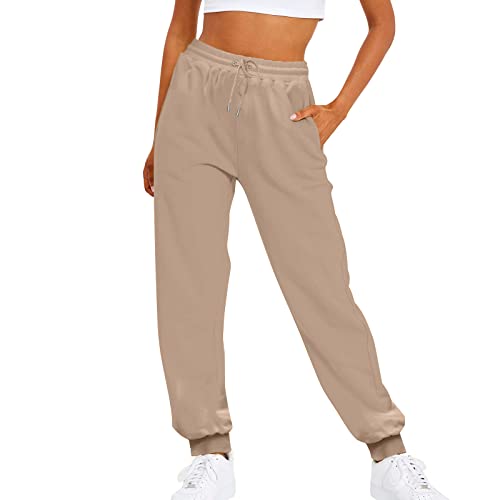 Jogginghose Baggy, Sweatpants Damen Baggy Freizeithose - Outdoorhose Atmungsaktiv Sporthose Baumwolle Sweathose Weites Bein Lockere Track Pants Slim Fit Lang Jogging Hose Fitness Laufhosen von Generisch