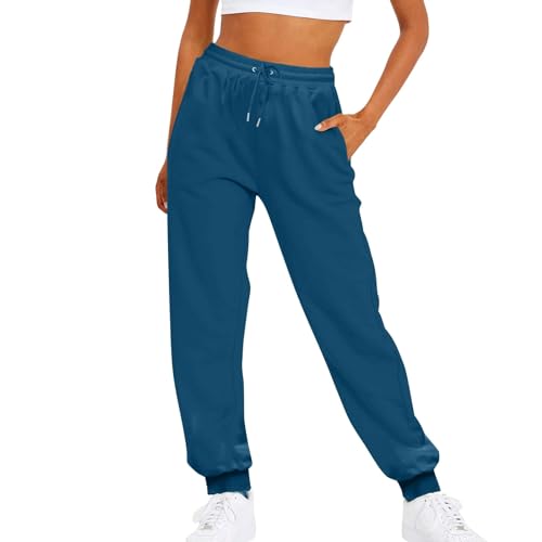 Jogginghose Baggy Damen, Freizeithose Damen Baggy Sweatpants - Outdoorhose Lang Trainingshose Lockere Yogahose Atmungsaktiv Sweathose Bequeme Offenem Boden Sporthose Weites Bein Hose Mit Taschen von Generisch