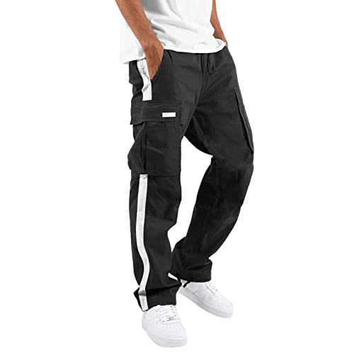 Jogginghose Herren, Cargo Hosen Männer Baggy Hose - Joggpants Sommerhose Sporthose Herrenhosen Sweatpants Lang Outdoorhose Jogginghose Herren Lange Freizeithose Pants von Generisch