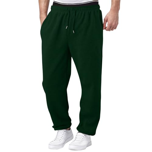 Jogginghose Herren Graue Sporthose - Laufhose Baggy Arbeitshose Lang Pants Activewear Jogpants Männer Trainingshose Elastische Taille Jogging Hose Weites Bein Sweat Men Winter Warme Sweathose Mit Tasc von Generisch