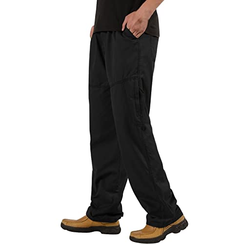 Jogginghose Herren Lang Schwarze Sport Trainingshose Fashion Elegante Freizeithose Leicht Baggy Leinenhose Casual Elastische Sporthose Festival Herrenhosen Activewear Baumwollhose von Generisch