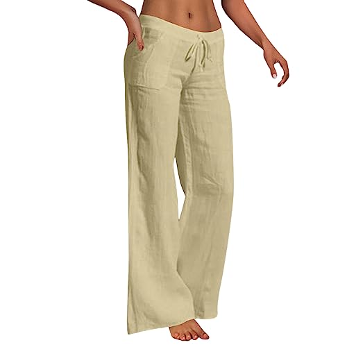 Jogginghosen Für Damen, Hosen Damen Baggy, Baggy Jogginghose Sport Hosen Damen Yoga Hose Strickhose Weit Sporthose Breite Sweatpants Dünne Wide Leg Freizeithose Sweathose Pants Lang Jogger Open von Generisch