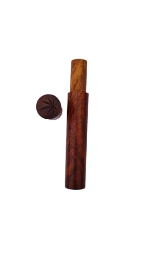 Joint Hülle Holz Rosewood mit Hanfblatt Gravur, elegant, Tabak, Gras, Blunts, Case, 1 Stück, Transportbox für unterwegs, 12 cm lang, Geschenk für Männer & Frauen, Bro Geschenk von Generisch