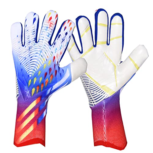 Jugend Fußball Torwarthandschuhe - Latexhandschuhe für Training und Matchspiel, Fingerschutz, Profi-Herrengröße von Generisch