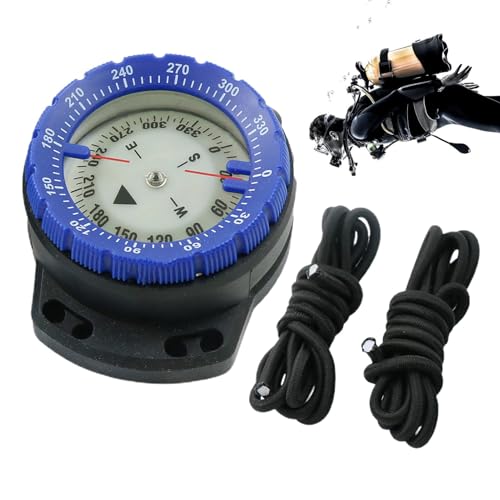 Kajak-Kompass, Tauchkompass - Wasserfester Unterwasser-Tauchkompass mit Seil - Wassersport-Leuchtkompass mit Seitenfenster, Tauchzubehör von Generisch