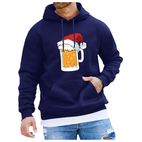 Kapuzenpullover Herren, Adventskalender Frauen, Hoodie Herren Weihnachts Kuschel Kapuzenpullover Kapuzenpulli Schwarz Pullover Sweatshirt mit Kapuze Hoody Kapuzenpullover Kuschelpullover von Generisch