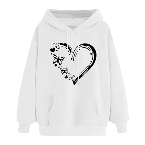 Kapuzenpullover für Damen, Sweatjacke Hoodie Damen Hoodies Damen Sweatjacke Große Größen Hoodie Schwarz Jacken Oversized Leichte Sommer Oversize Sweatshirt Jacke mit Kapuze von Generisch